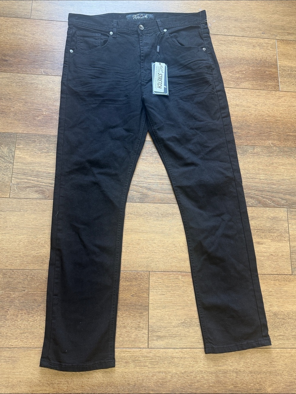 True Luch Men's Black Stretch Jeans Size 34/30
